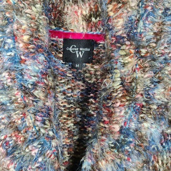 Vintage Colour Works Cardigan Sweater Womens M Multicolor Mohair Space Dye Y2K - Picture 8 of 13